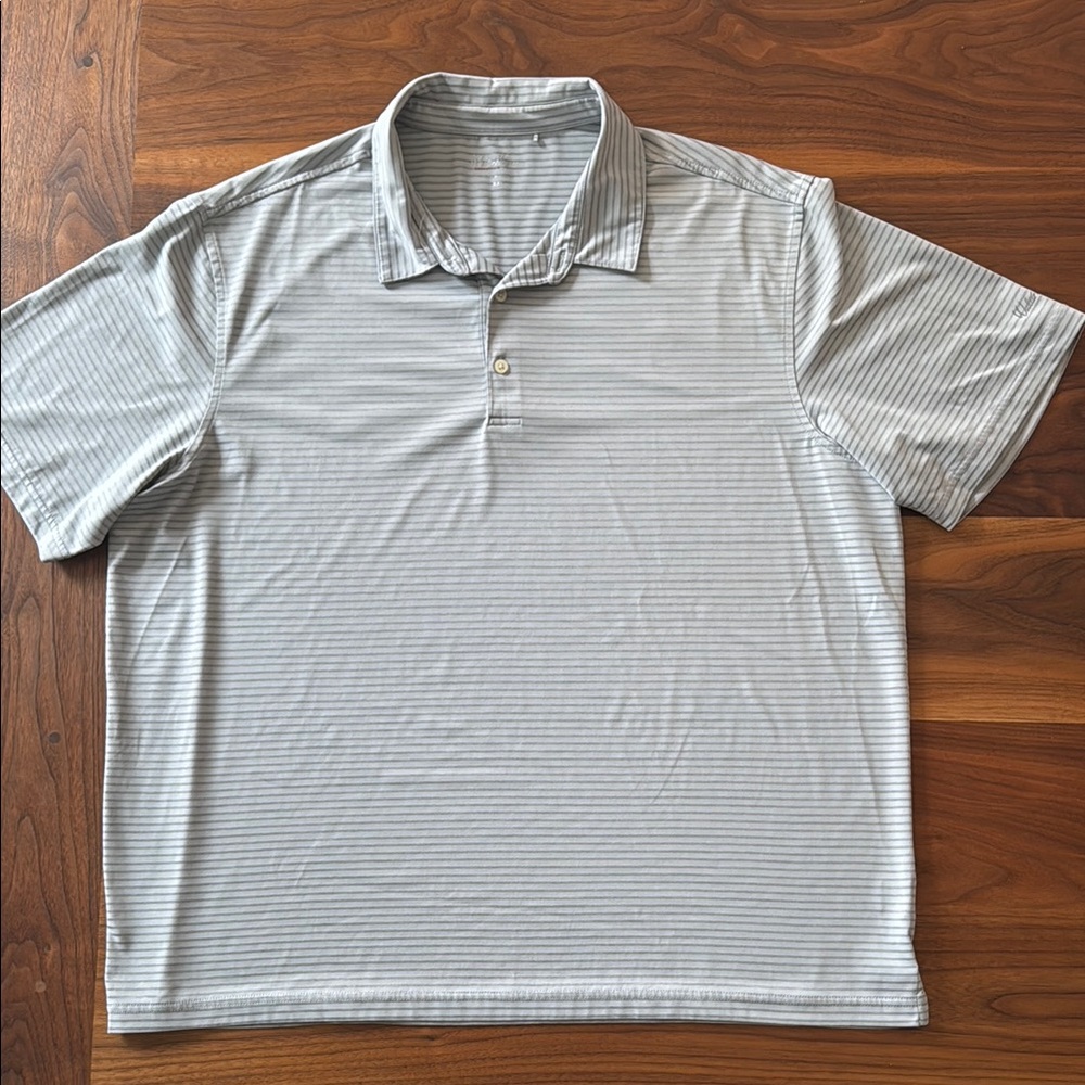 Walter Hagen Gray Striped Polo Shirt